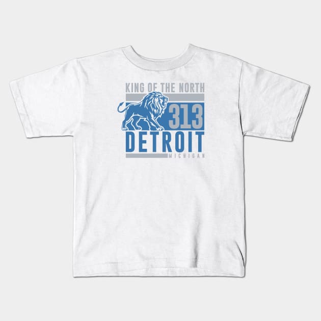 313 Detroit Kids T-Shirt by J31Designs